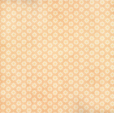 Orange Sunflowers & Off-White 12x12" Double Sided