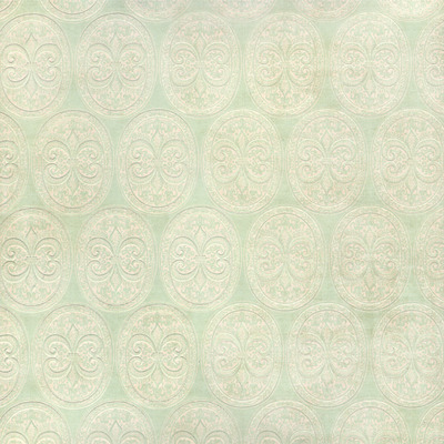 Mint Green Fleur de Lis 12x12" Embossed