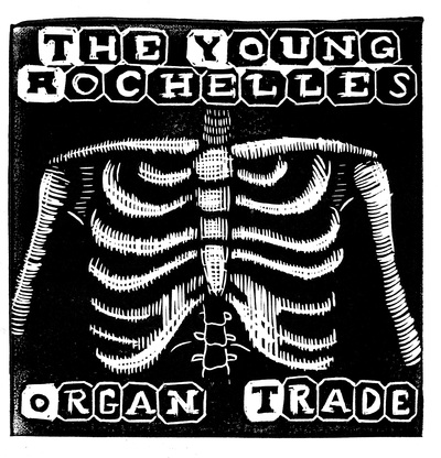 The Young Rochelles "Organ Trade" 7 inch (Clear w/ Red and Black Splatter Band Exclusive)