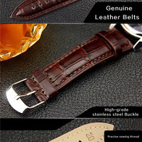YAZOLE Men Casual Luminous Hands Calendar Leather Quartz Watch - Thumbnail 3