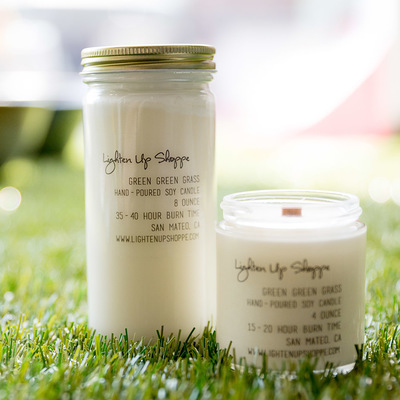 Green green grass candle