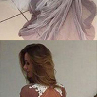 Long prom dresses, cap sleeve prom dress, open back prom dress, tulle lace prom dress, formal prom dress, cheap prom dress, PD15209 - Thumbnail 1