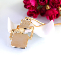  Handmade Fashion Jewelry Fine Necklace Crystal Charm Gemstone Pendant Gold Necklace for Women Girls Valentine's Day Gift - Thumbnail 4