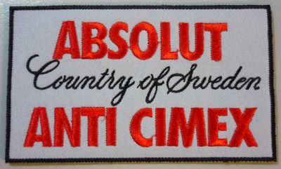 ANTI CIMEX Absolut Country of Sweden embroidered patch