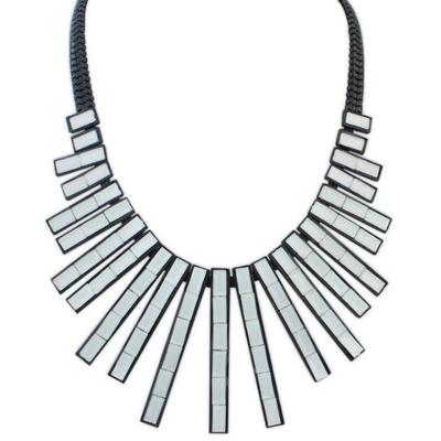  handmade glass necklace bar necklace black chain necklace for women girls big necklace 