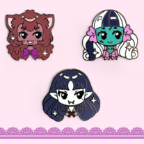1.5 inch Monster girl enamel pins
