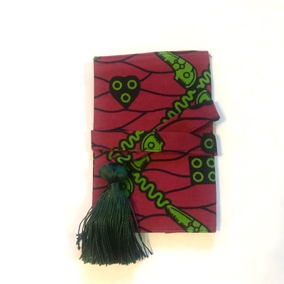 Passport cover - pink, green 