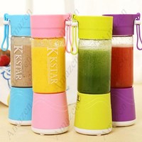 Mini Size Electric Juicer USB Charger with 380ml Water Bottle - Thumbnail 1