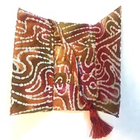 Tiny Winey Wallet clutch - Red watercolor - Thumbnail 1