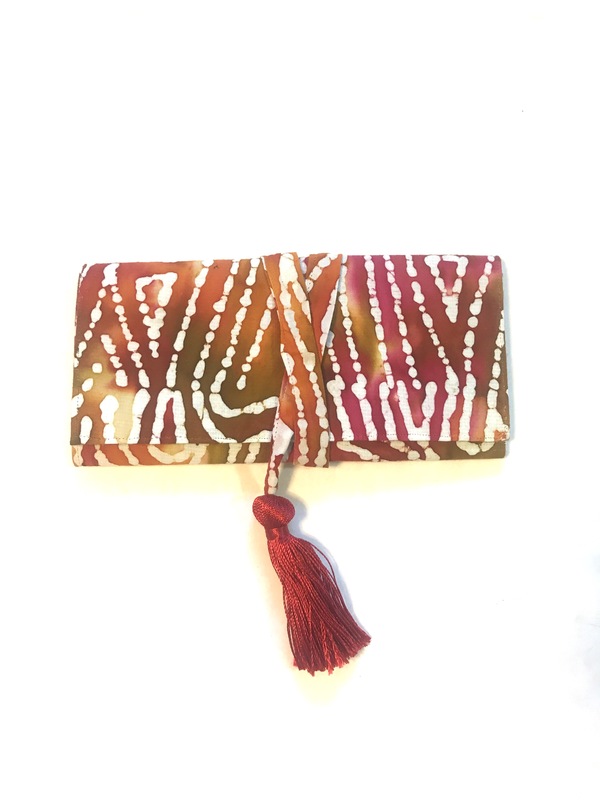 Tiny Winey Wallet clutch - Red watercolor