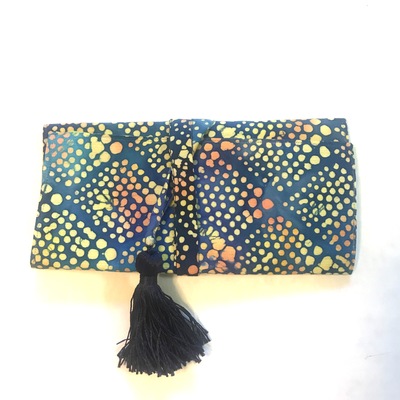 Tiny winey wallet clutch - watercolor 
