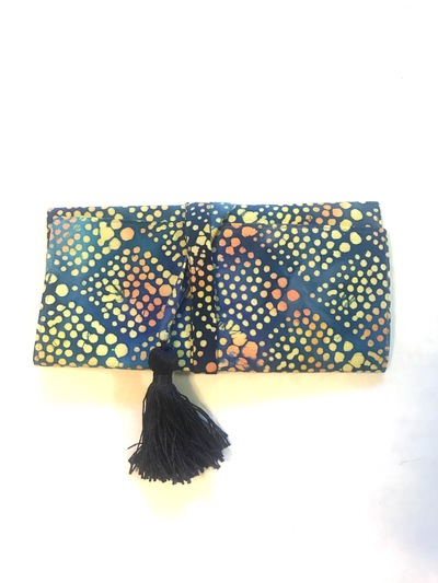 Tiny Winey Wallet clutch - watercolor 