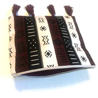 Fold over zip top clutch - white, black, berry - Thumbnail 1