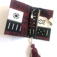 Passport cover - black, white, berry - Thumbnail 1