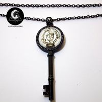 Black key crystal ball necklace - Thumbnail 1