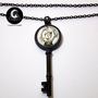 Black key crystal ball necklace-1