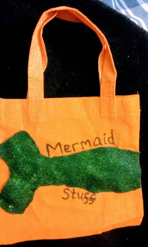 Handmade Mermaid Stuff Canvas Tote Bag