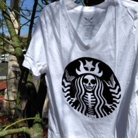  Starbucks skeleton t-shirt - Thumbnail 2