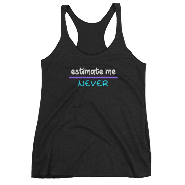 "NEVER underestimate me" Women's tank