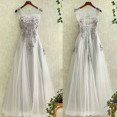 Long prom dress, lace up back prom dress, tulle prom dress, formal prom dress, evening dress, elegant prom dress, popular prom dress, PD15306