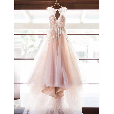 Popular prom dress, sexy prom dress, unique applique prom dress, v neck prom dress, prom gown, evening dress, pd15495