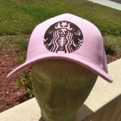 Starbucks custom  skeleton hat