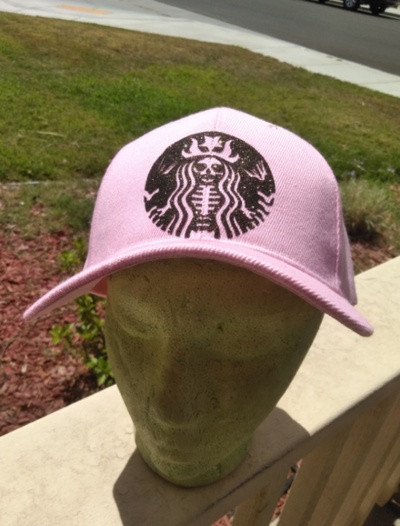 Starbucks custom  skeleton hat