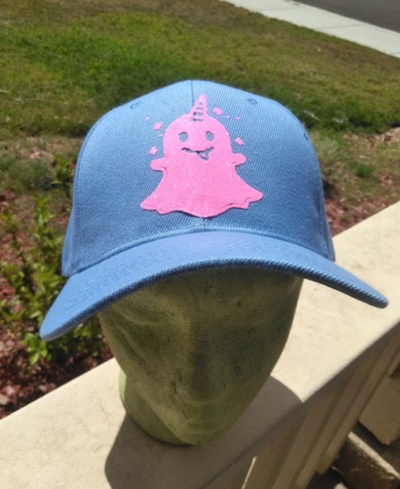 Custom Pink Ghost hat 