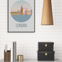 London, UK, city scape, city art, city, digital, illustration, art print - Thumbnail 2