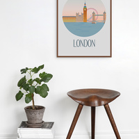 London, UK, city scape, city art, city, digital, illustration, art print - Thumbnail 3