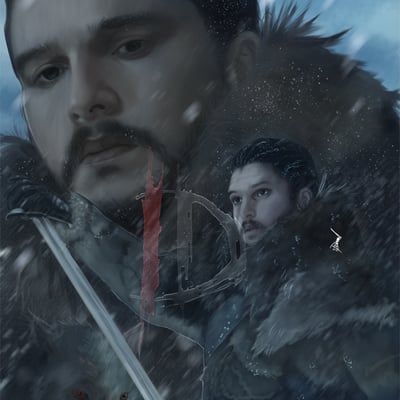 Jon snow - beyond the wall 11x17