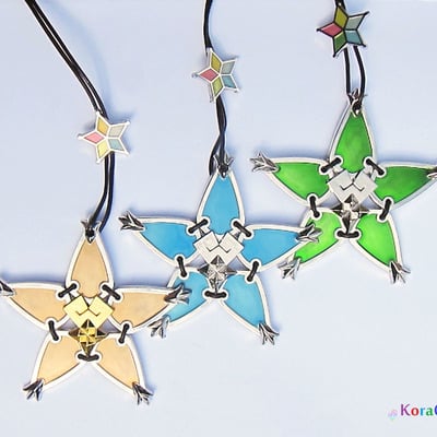 Kingdom hearts: wayfinder charm necklace (full 3 set)