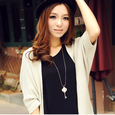  handmade opal clover key pendant floral necklace rose gold crystal necklace for women girls - Thumbnail 1