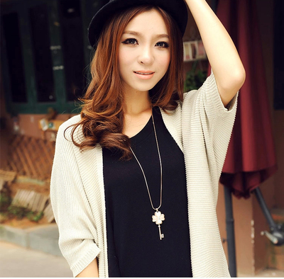  Handmade Opal Clover Key Pendant Floral Necklace Rose Gold Crystal Necklace for Women Girls