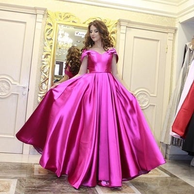Fuchsia Long Prom Dress Quinceanera Gowns Birthday Dress