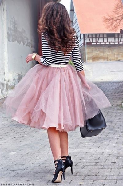 Blush Tulle Skirt for Women
