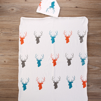Matching Deer Swaddlee Blanket and Hat Set - Thumbnail 2