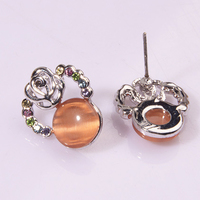High Quality Handmade Premium Opal Floral Earring Stud Earring for Women&Girls - Thumbnail 1