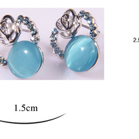 High Quality Handmade Premium Opal Floral Earring Stud Earring for Women&Girls - Thumbnail 3
