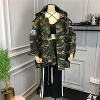 Harajuku fashion camouflage embroidery rocket astronaut jacket - Thumbnail 2