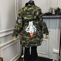 Harajuku fashion camouflage embroidery rocket astronaut jacket - Thumbnail 3