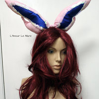 Sylveon Ear Headband Cosplay Dance Costume Rave Bra Rave Wear Halloween Burlesque Show Girl - Thumbnail 2