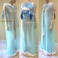 Glaceon Ear Cape Robe Cosplay Dance Costume Rave Bra Rave Wear Halloween Burlesque Show Girl - Thumbnail 1