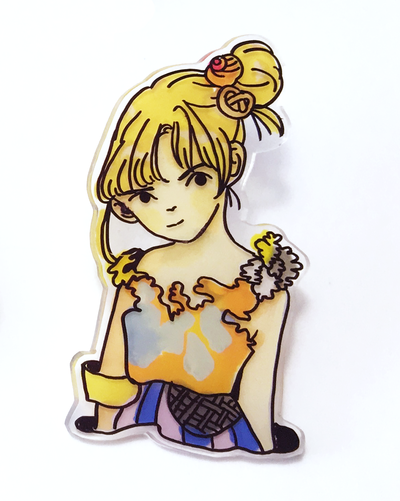 Pretzel handmade pin