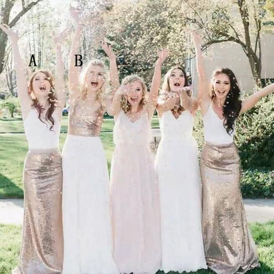 Popular bridesmaid dress, sequin bridesmaid dress, long bridesmaid dress, mermaid bridesmaid dress, occasion dress, wedding party dress, pd15168 - Thumbnail 3