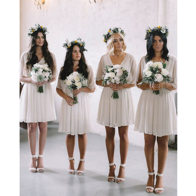 Charming bridesmaid dresses, short bridesmaid dress, simple bridesmaid dress, cheap bridesmaid dresses, knee-length bridesmaid dress, pd15355 - Thumbnail 3