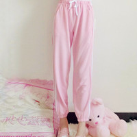 Triple Stripes Pastel Pink Pants - Thumbnail 4