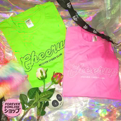 Neon color cheer up tee 