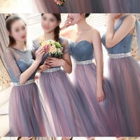 Long bridesmaid dress, mismatched bridesmaid dress, tulle bridesmaid dress, new arrival bridesmaid dress, unique bridesmaid dress, PD15464 - Thumbnail 1