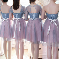 Short bridesmaid dress, mismatched bridesmaid dress, charming bridesmaid dresses, lovely bridesmaid dress, wedding party dresses, PD15489 - Thumbnail 2